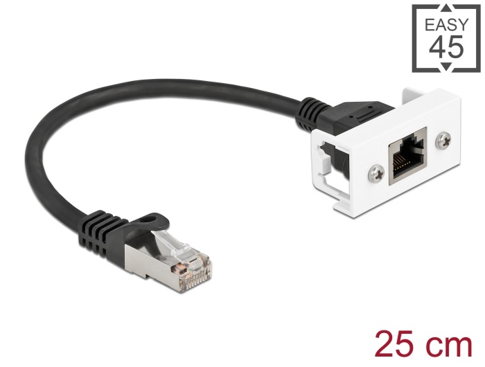 DeLOCK 87109, 0,25 m, Cat6a, S/FTP (S-STP), RJ-45, RJ-45