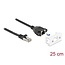 Delock Network Extension Cable for Easy 45 Module S/FTP RJ45 plug to RJ45 jack Cat.6A 25 cm black