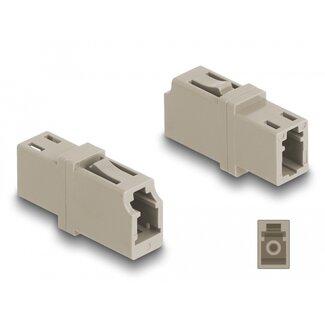 DeLOCK Delock Optical Fiber Coupler LC Simplex female to LC Simplex female OM1/OM2 beige