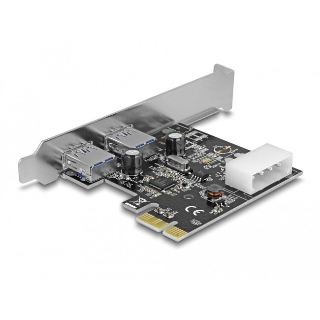 Delock PCI Express Card > 2 x external SuperSpeed USB 5 Gbps (USB 3.2 Gen 1) Type-A female