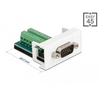 DeLOCK Delock Easy 45 Module VGA male to Terminal Block 22.5 x 45 mm