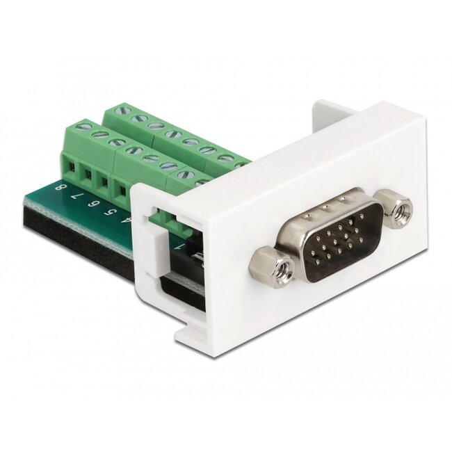 Delock Easy 45 Module VGA male to Terminal Block 22.5 x 45 mm