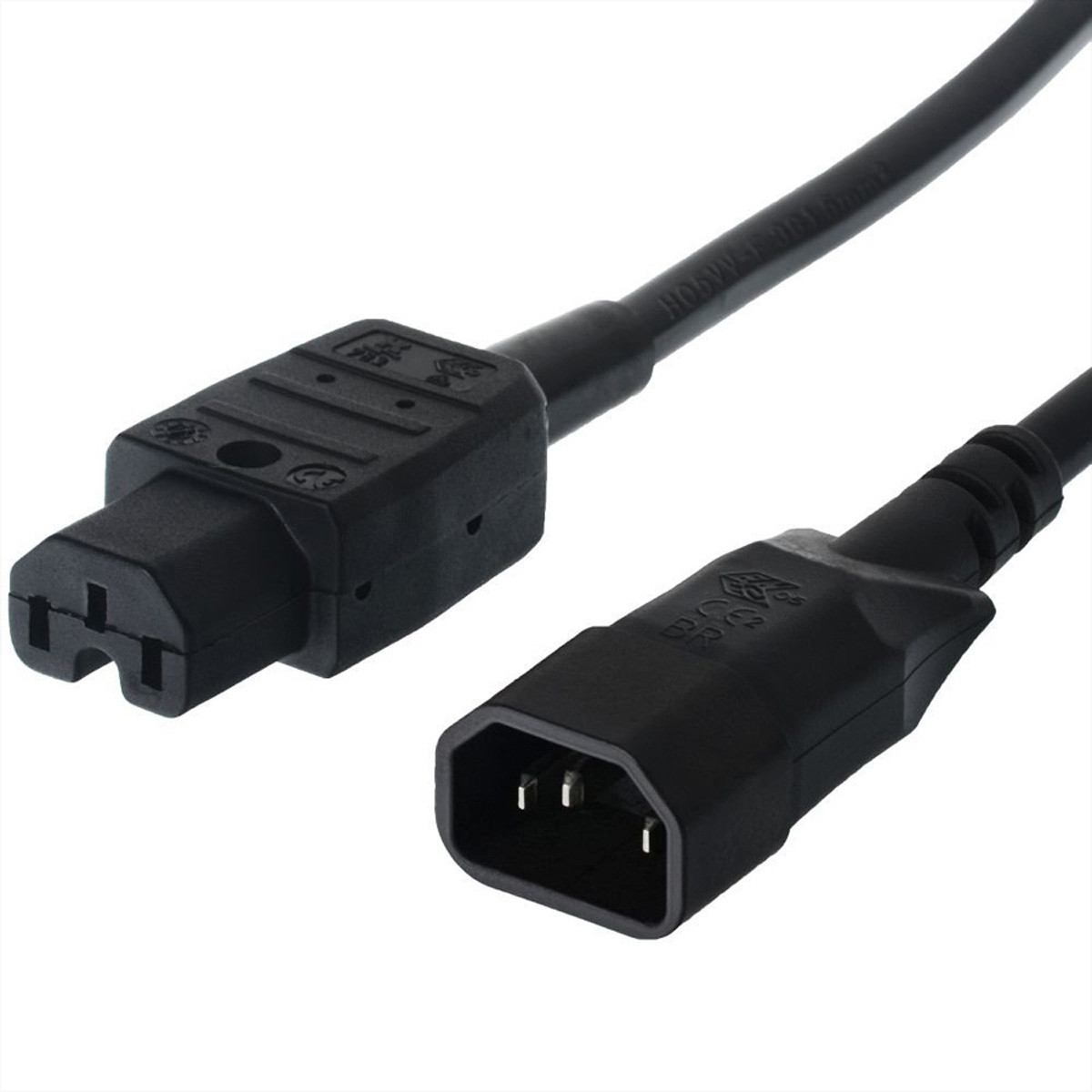 BACHMANN netsnoer, koude toestel male naar warme toestel female, IEC320 C14/C15, |