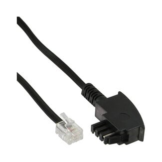 InLine® InLine® TAE-F kabel, voor Telekom/Siemens, TAE-F baar RJ11 6P4C, 10m