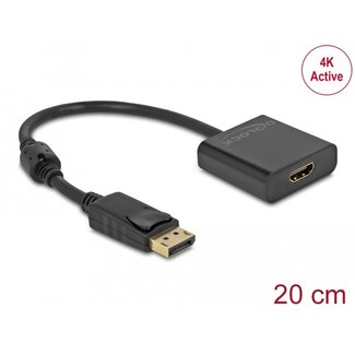 DeLOCK Delock Adapter DisplayPort 1.2 male to HDMI female 4K Active black