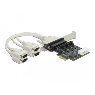 DeLOCK Delock PCI Express Card to 4 x Serial RS-232 with voltage supply 5 V / 12 V