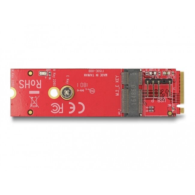 Delock Converter M.2 Key M male > M.2 Key E slot for USB and PCIe modules