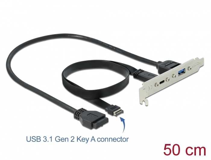 DeLOCK 89934. Snoerlengte: 0,5 m, Aansluiting 1: USB C, Aansluiting 2: USB A, USB-versie: USB 3.2 Gen 2 (3.1 Gen 2), Maximale overdrachtssnelheid van gegevens: 10000 Mbit/s, Kleur