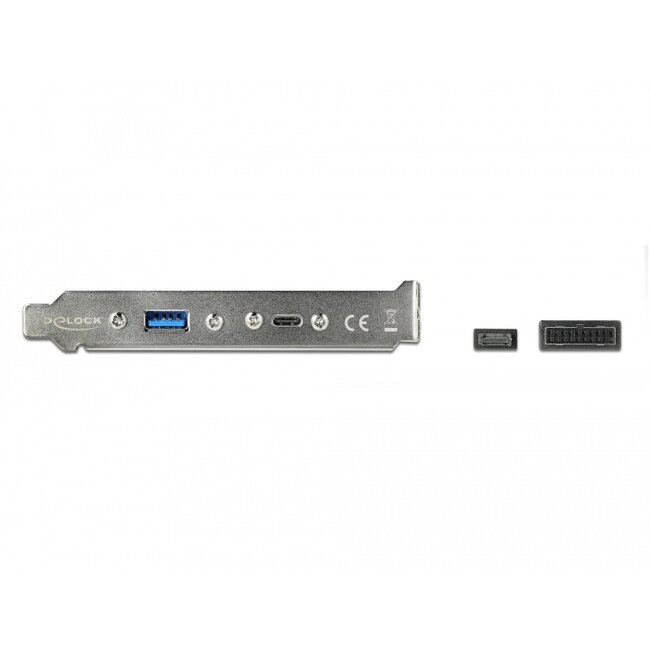 Delock USB 3.1 Slot Bracket with 1 x USB Type-C™ and 1 x USB Type-A Port