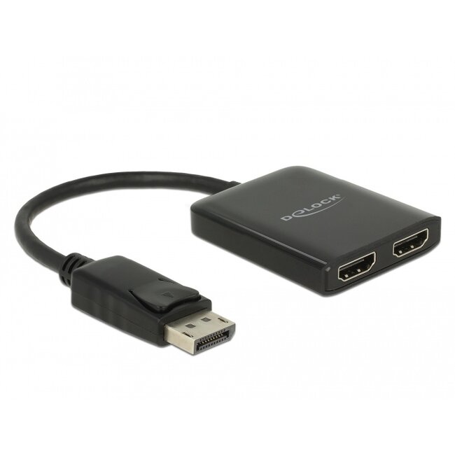 Delock DisplayPort 1.4 Splitter 1 x DisplayPort to 2 x HDMI MST