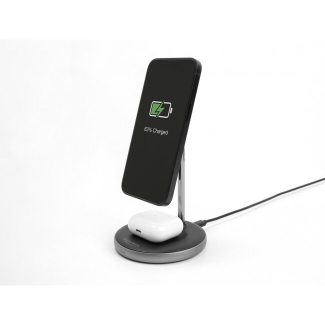 Delock Wireless Charger 2 in 1 with 5 W / 7.5 W / 10 W / 15 W - Qi