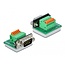 Delock D-Sub9 male to Terminal Block with Push Button horizontal