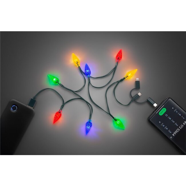 Goobay Smartphone USB Charging Cable with LED Lights