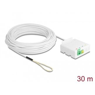 DeLOCK Delock Optical Fiber Connection Box 2 x SC/APC Simplex with drop cable set 30 m