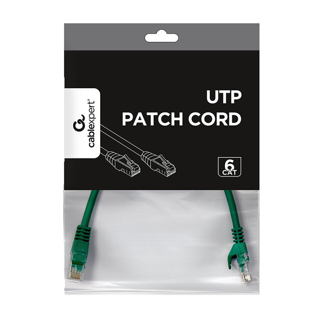 UTP Cat6 patchkabel, 0.25 m, groen