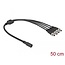 Delock DC Splitter Cable 5.5 x 2.1 mm 1 x female to 4 x male screwable