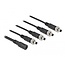 Delock DC Splitter Cable 5.5 x 2.1 mm 1 x female to 4 x male screwable