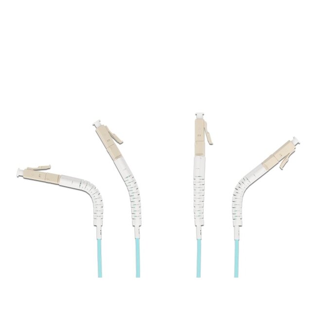Delock Optical Fiber Cable LC Duplex to LC Duplex Multi-mode OM3 angled 5 m