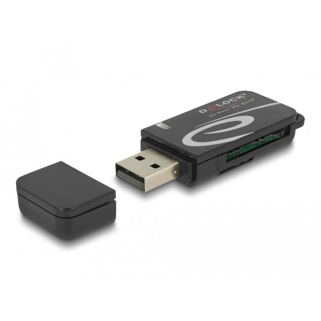 Delock Mini USB 2.0 Card Reader with SD and Micro SD Slot