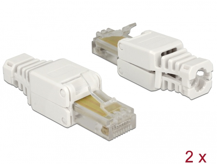 DeLOCK 86415 RJ-45 Wit kabel-connector