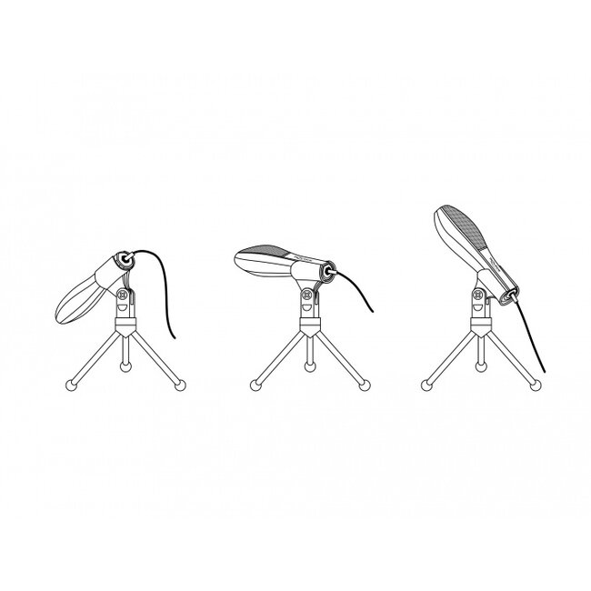 Delock USB Condenser Microphone with Table Stand - ideal for gaming, Skype and vocals