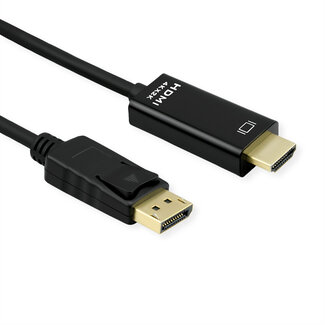 Roline ROLINE DisplayPort Kabel DP - UHDTV, Dun, M/M, zwart, 3 m