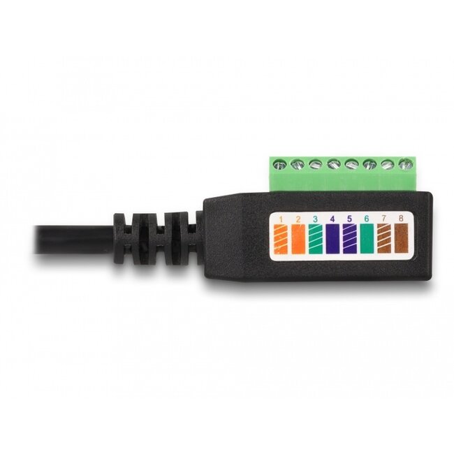 Delock RJ45 Cable Cat.5e plug to Terminal Block Adapter 21.5 cm