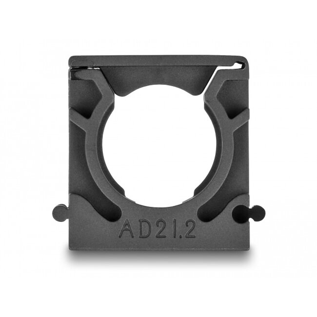 Delock Cable sleeve holder with locking clip 21.2 mm 4 pieces black