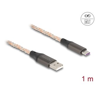 DeLOCK Delock USB 2.0 Cable Type-A to USB Type-C™ with RGB illumination 1 m