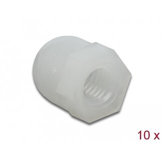 DeLOCK Delock Protective cap hexagon with inside thread for screw M6 natural 10 pieces