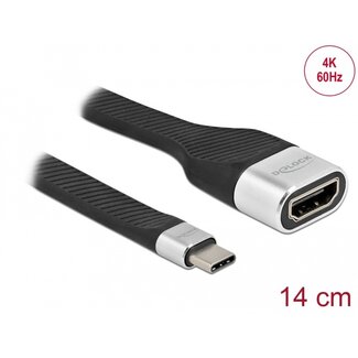 DeLOCK Delock FPC Flat Ribbon Cable USB Type-C™ to HDMI (DP Alt Mode) 4K 60 Hz 14 cm