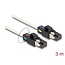 Delock Network Cable RJ45 plug to plug Cat.6A S/FTP with rotatable colour clips 3 m white