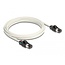 Delock Network Cable RJ45 plug to plug Cat.6A S/FTP with rotatable colour clips 3 m white