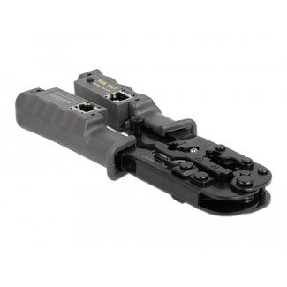 DeLOCK Delock Crimp tool with stripper and network tester for 8P (RJ45), 6P (RJ12/11) or 4P (RJ10) plugs