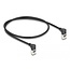Delock RJ45 Network Cable Cat.6A S/FTP Slim 90° upwards / upwards angled 0.5 m black