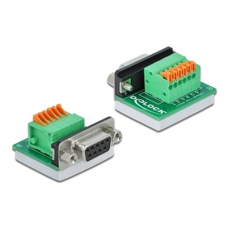 DeLOCK Delock D-Sub9 female to Terminal Block with Push Button horizontal