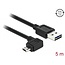 Delock Cable EASY-USB 2.0 Type-A male > EASY-USB 2.0 Type Micro-B male angled left / right 5 m black