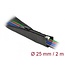 Delock Woven Sleeve with zip fasterner heat-resistant 2 m x 25 mm black