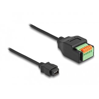 DeLOCK Delock USB 2.0 Cable Type Mini-B female to Terminal Block Adapter with push button 15 cm