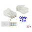 Delock RJ45 Crimp+Cut Plug Cat.6 UTP 20 pieces