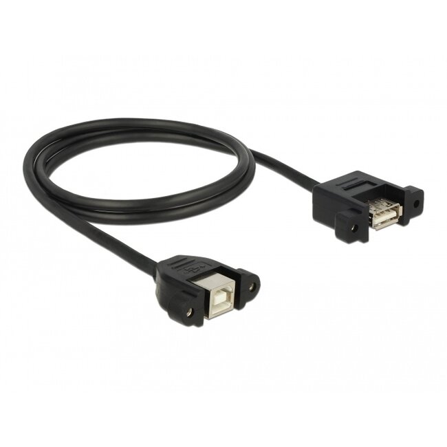 Delock Cable USB 2.0 Type-B female panel-mount > USB 2.0 Type-A female panel-mount 1 m