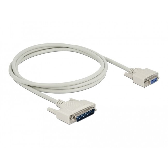 Delock Serial Cable D-Sub 25 male to D-Sub 9 female 2 m