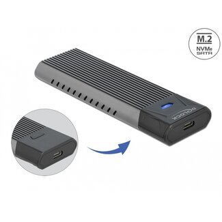 DeLOCK Delock External USB Type-C™ Combo Enclosure for M.2 NVMe PCIe or SATA SSD - tool free