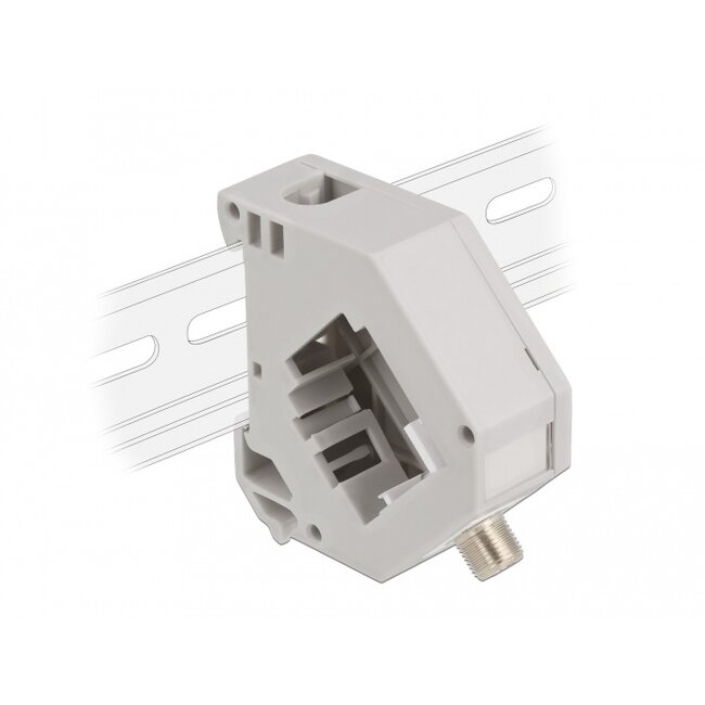 Delock DIN rail Adapter with Keystone F female to F female
