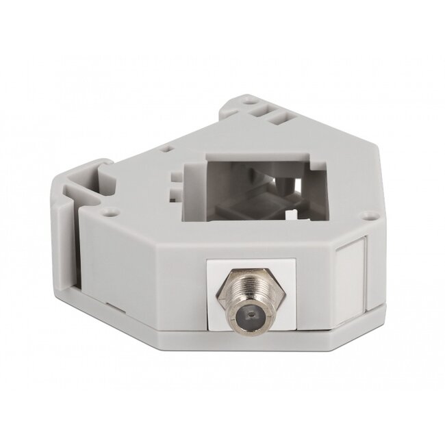 Delock DIN rail Adapter with Keystone F female to F female