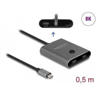 DeLOCK Delock USB 10 Gbps USB Type-C™ Switch 2 to 1 bidirectional 8K