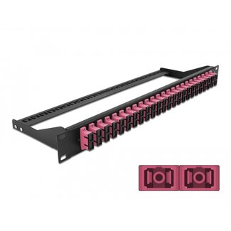 DeLOCK Delock 19″ Fibre Patch Panel 24 port SC Duplex violet