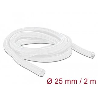 DeLOCK Delock Braided Sleeve self-closing 2 m x 25 mm white