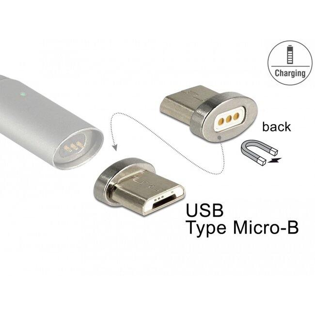 Delock Magnetic Adapter USB Type Micro-B male