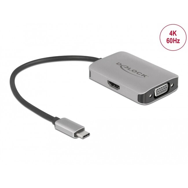Delock USB Type-C™ Splitter (DP Alt Mode) > 1 x HDMI + 1 x VGA out
